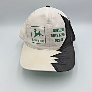 Vtg John Deere Hat Cap Nothing Runs Like A Deere Apt Headwear Shark Tooth Design